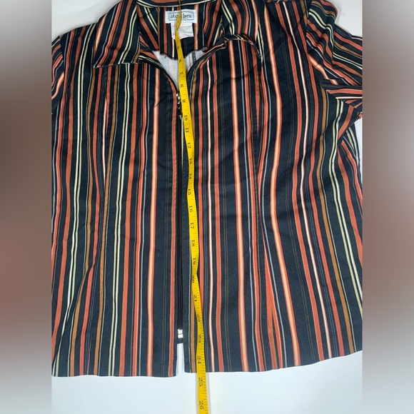 Vintage Grunge Blazer Jacket Orange and Brown Stripes - Picture 6 of 8